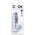 Clear Pene Realistico Con Testiculos 10.1 Cm Transparente