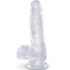 Clear Pene Realistico Con Testiculos 13.5 Cm Transparente