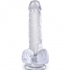 Clear Pene Realistico Con Testiculos 13.5 Cm Transparente