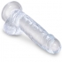 Clear Pene Realístico con Testículos 15.2 Cm Transparente