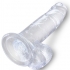 Clear Pene Realístico con Testículos 15.2 Cm Transparente