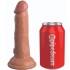 Dildo Realístico Vibrador King Cock Elite 15.2 cm Caramelo