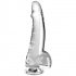 Clear Dildo Con Testiculos 15.2 Cm Transparente