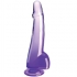 Clear Dildo Con Testículos 19 Cm Morado