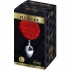 Anal Placer Plug Liso Metal Pompon Rojo Talla L