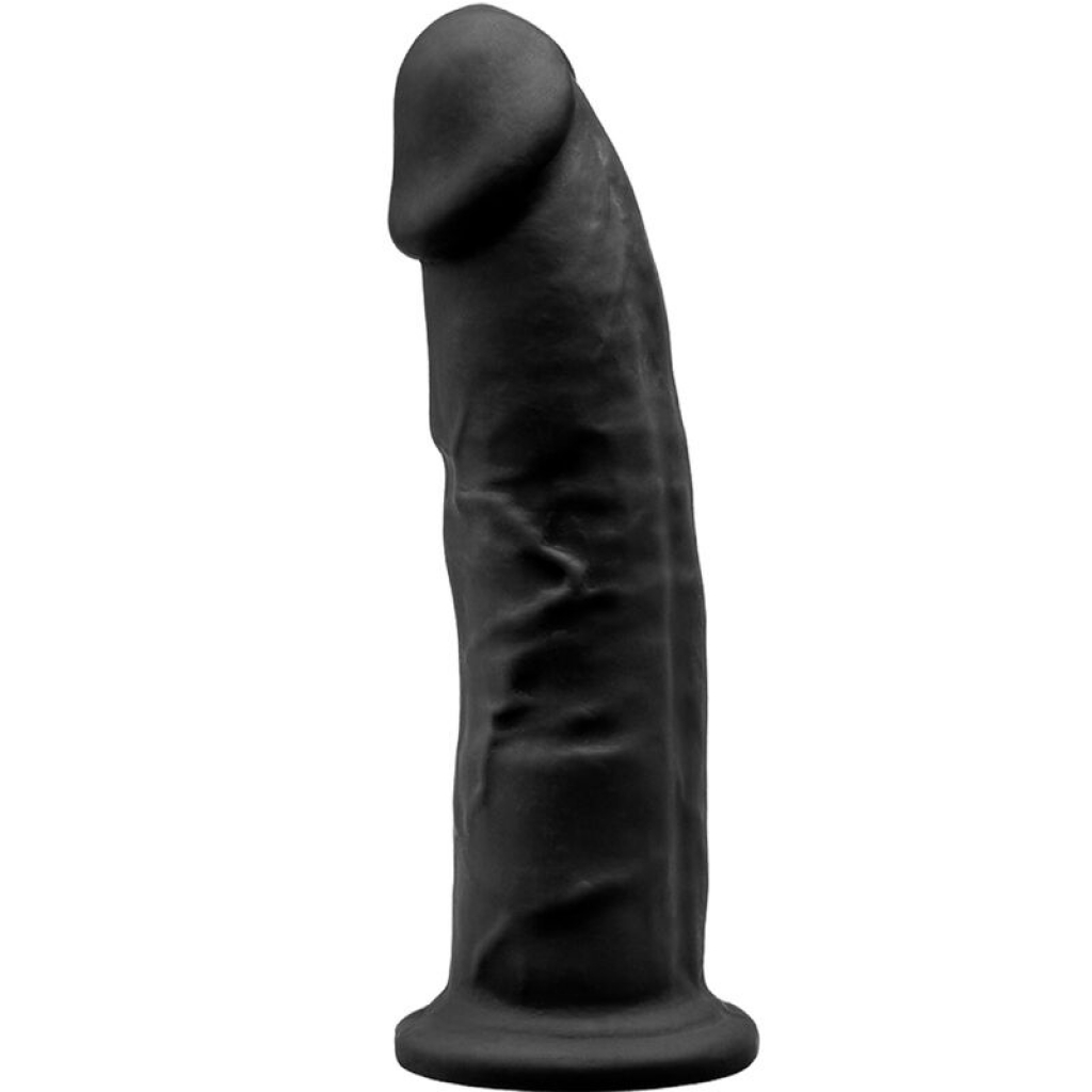 Modelo 2 Pene Realistico Silicona Premium Silexpan Negro 23 Cm