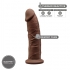 Modelo 2 - Pene Realista Silicona Premium Silexpan Marrón 19 Cm