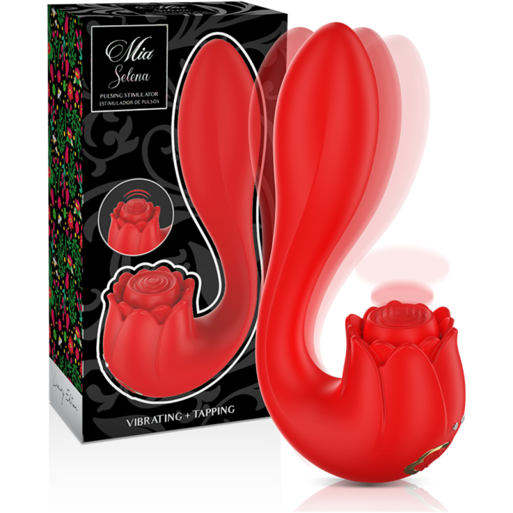 Selena Estimulador Vibrating + Tapping Rojo