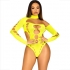 Leg Avenue - Body Sin Costruras Con Tanga Amarillo