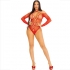 Leg Avenue - Body Crotchless Con Brillo Rojo