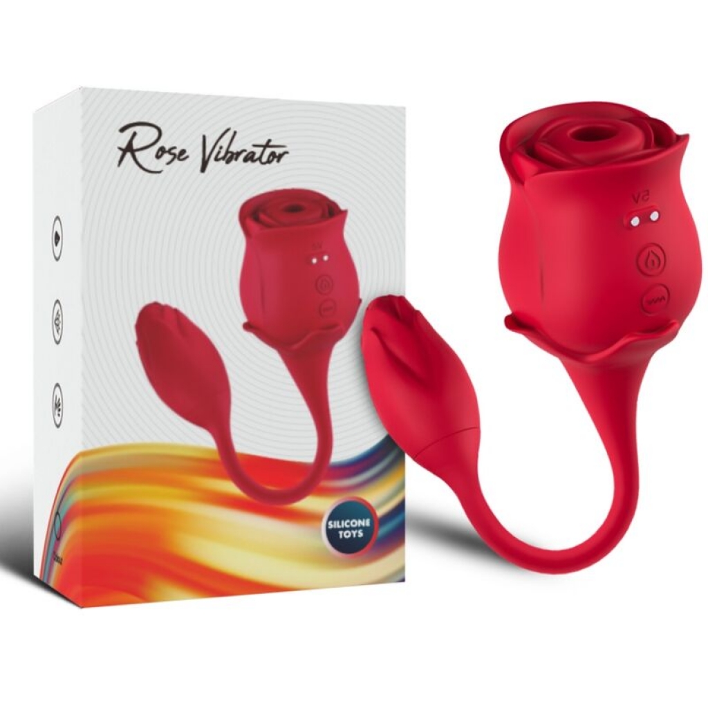 Armony - Rosa Succionador De Clitoris & Vibrador 10 Modos Rojo