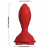 Vibrador & Plug Anal Rosa Pequeño Control Remoto Rojo