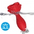 Vibrador & Plug Anal Rosa Pequeño Control Remoto Rojo