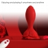 Vibrador & Plug Anal Rosa Pequeño Control Remoto Rojo