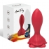 Vibrador & Plug Anal Rosa Pequeño Control Remoto Rojo