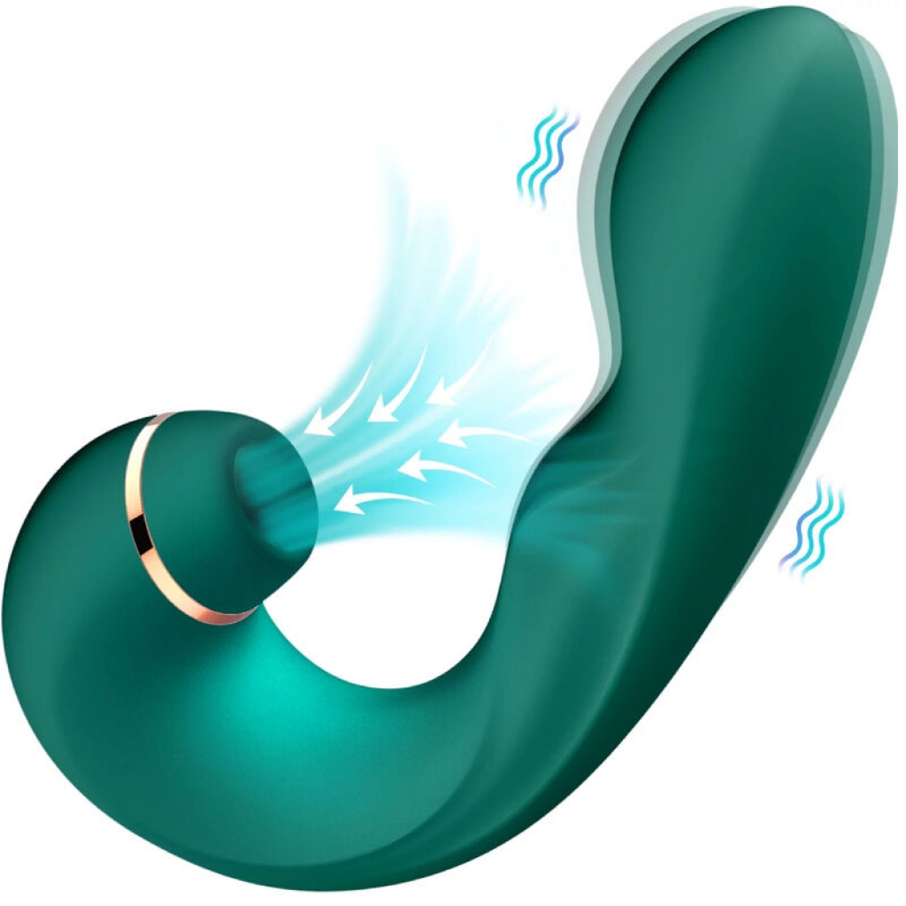 Vibrador & Succionador Flexible Verde - Armony