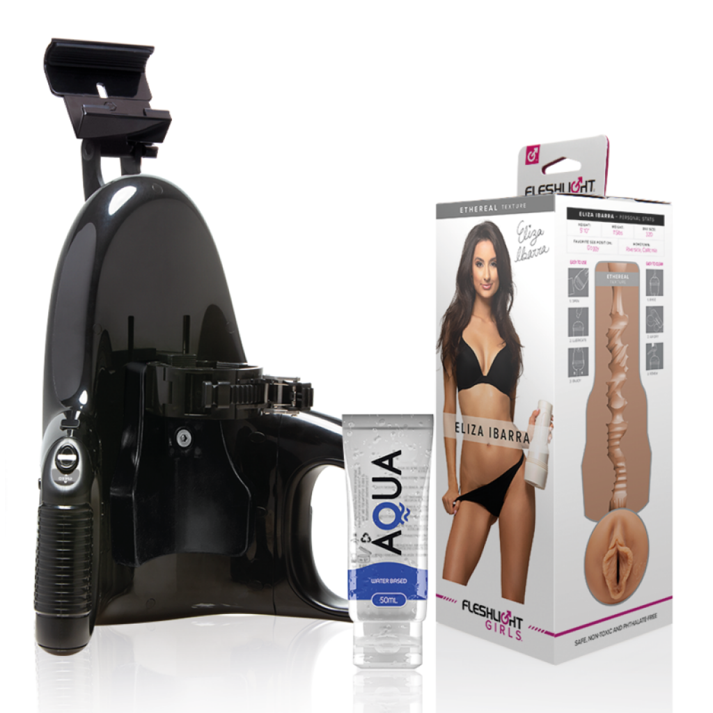 Fleshlight Eliza Ibarra Vagina + Universal Launch + Lubricante Aqua Quality