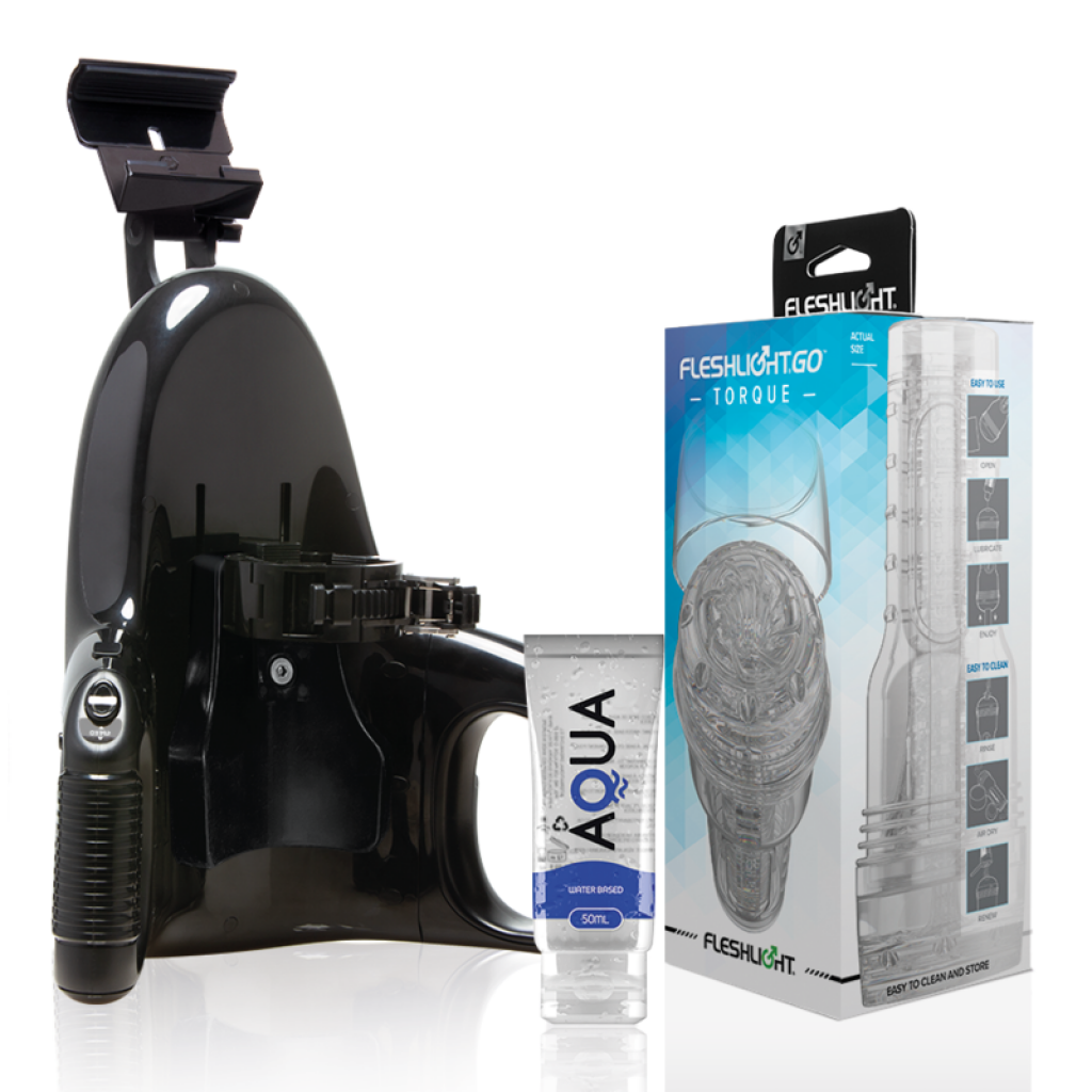 Fleshlight - Go Masturbador Torque Ice + Universal Launch + Lubricante Aqua