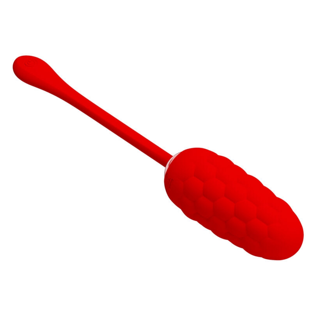 Huevo Vibrador Textura Marina Rojo