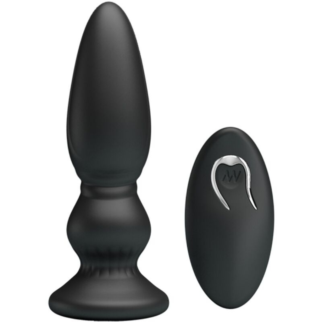 Vibrador Potente Control Remoto Anal Plug Negro