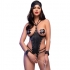 Chilirose - Cr 4638 Set Body Crotchless Negro S/M