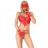 Chilirose - Cr 3882 Set Body Crotchless Rojo S/M