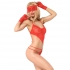 Chilirose - Cr 3882 Set Body Crotchless Rojo S/M