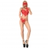 Chilirose - Cr 3882 Set Body Crotchless Rojo S/M