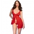 Chilirose - Babydoll & Tanga Crotchless CR 4696 Rojo S/M