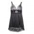 Subblime - Babydoll Con Estampado Floral Pecho Negro S/M