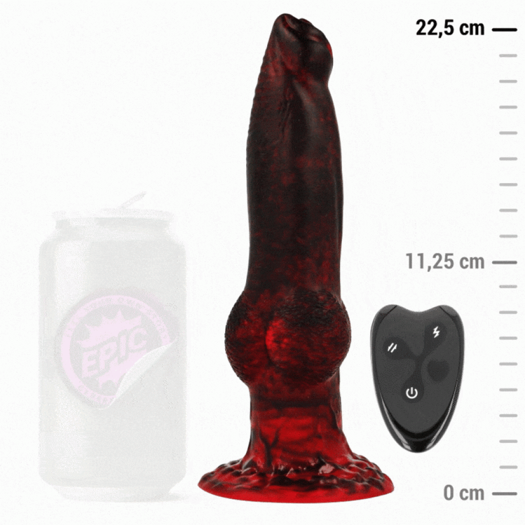 Dildo Prometheus Titan En Llamas Recargable con Control Remoto