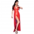 Chilirose - Cr 3275 Babydoll Largo & Tanga Rojo S/M