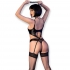 Chilirose - CR 4625 Set Cuatro Piezas Crotchless Negro S - Seducción Total