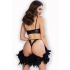 Chilirose - Cr 4687 Set Dos Piezas Crotchless Negro S