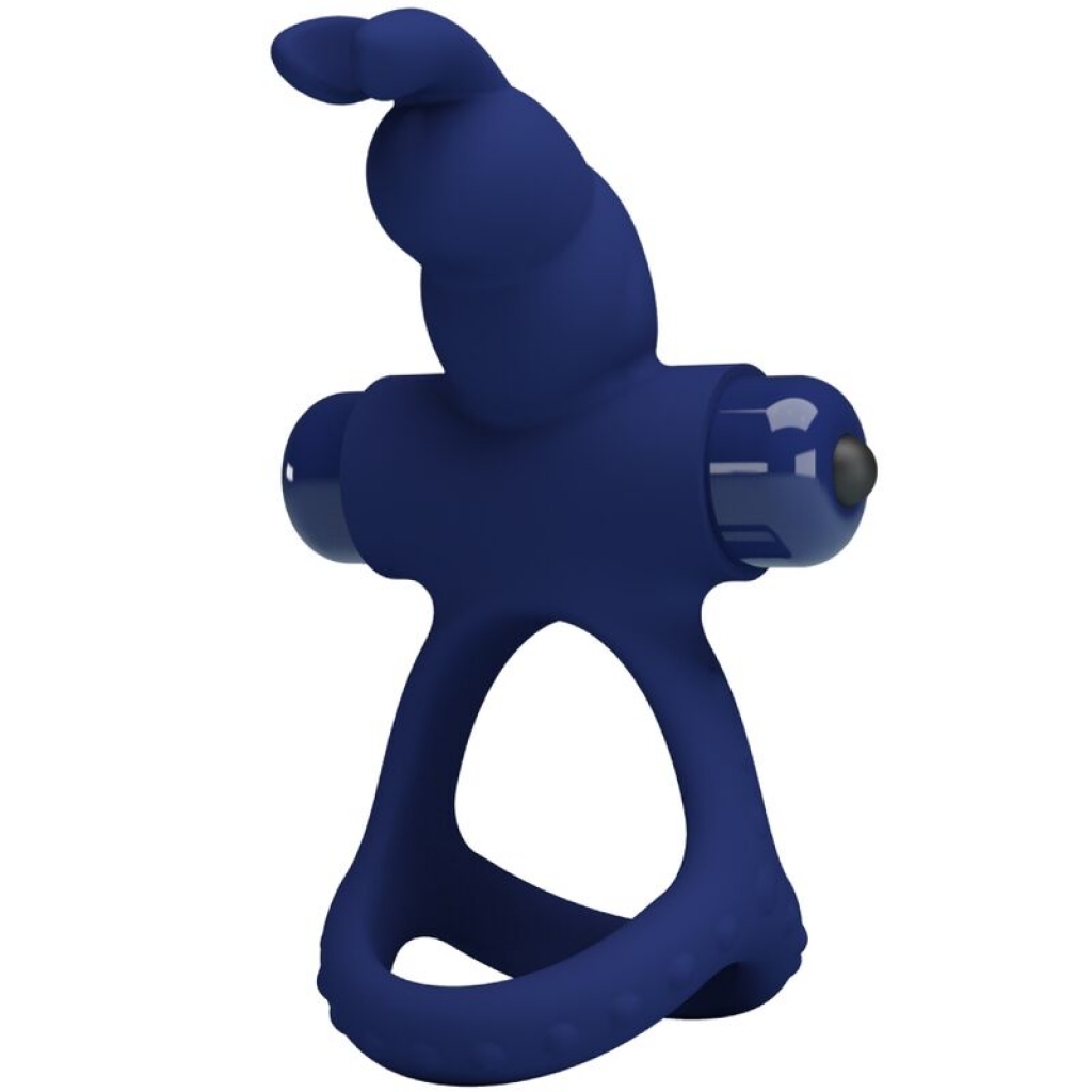 Luchito Doble Anillo Vibrador Rabbit Azul