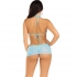 Set Tres Piezas Diamantes Azul S/M - Leg Avenue