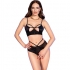 Chilirose - Cr 4703 Set Dos Piezas Crotchless Negro S