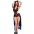 Chilirose - Bodystocking Crotchless Negro CR 4684 M