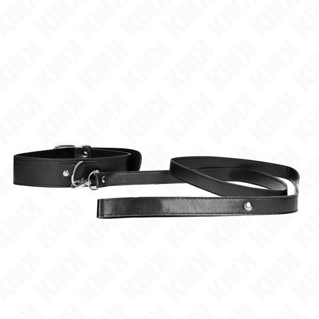 Kink - Collar Con Correa de 116 Cm Fino Negro Ajustable