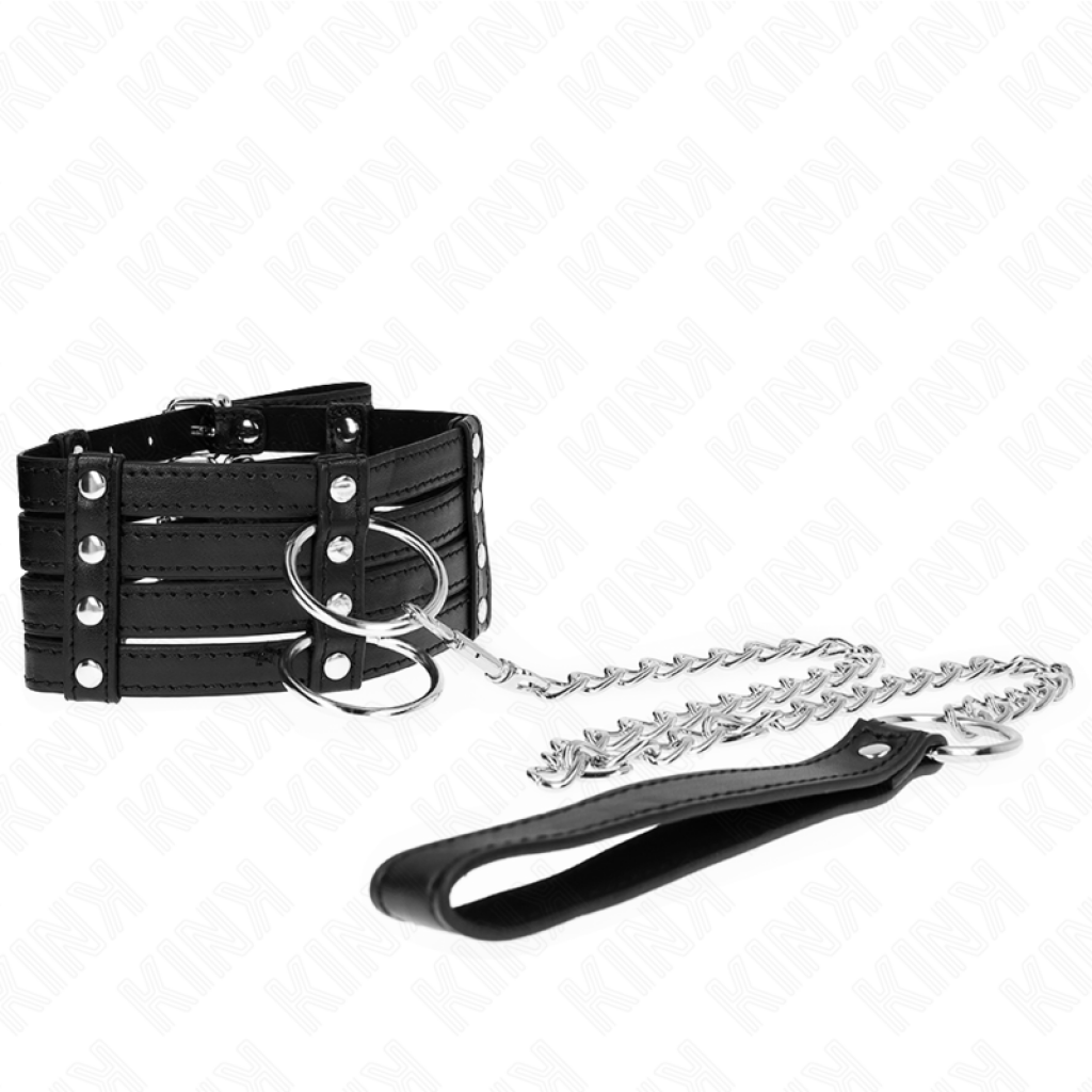 Kink - Collar con Correa 65 cm Estilo Sub Ajustable 35-51 cm x 7 cm