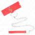 Kink - Collar con Correa 65 cm Cuello de Diamantes Rojo Ajustable 35-51 cm