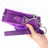 Kink - Collar Con Correa 65 Cm Con Restricciones Morado Ajustable 36-42 Cm