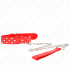 Kink - Collar Con Correa 65 Cm Remache Anilla Rojo Ajustable 36-50 Cm X 3.8