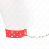 Kink - Collar Con Correa 65 Cm Remache Anilla Rojo Ajustable 36-50 Cm X 3.8