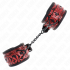 Kink - Muñequeras Con Patrón De Diamantes Rojo Oscuro Ajustable 17-26 Cm