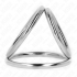 Anillo Pene Triple Metal Cromado Kink - 3.2 cm a 4.5 cm