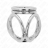 Anillo Pene Triple Metal Cromado Kink - Modelo 1, 3.8 cm a 5 cm