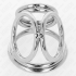 Anillo Pene Triple Metal Cromado Kink - Modelo 1, 3.8 cm a 5 cm