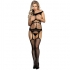 Subblime - Bodystocking Crotchless de Rejilla con Copa y Hombros Abiertos