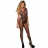 Bodystocking Crotchless de Rejilla con Estampado de Flores - Sublime